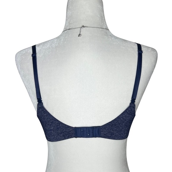 Victoria’s Secret Bra Uplift Semi Demi Multiway Push Up Heather Navy Blue 34B - Picture 9 of 14